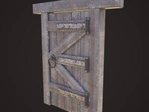 wooden door model 3D Model