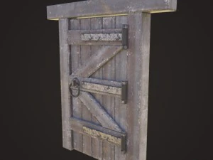 wooden door model 3D Model