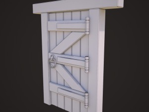 wooden door model 3D Model