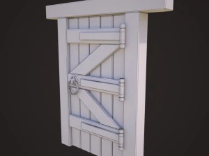 wooden door model 3D Model