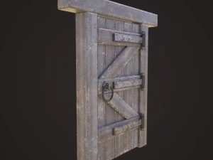 wooden door model 3D Model