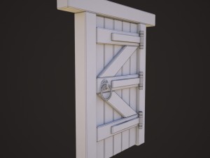 wooden door model 3D Model