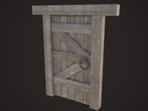 wooden door model 3D Model