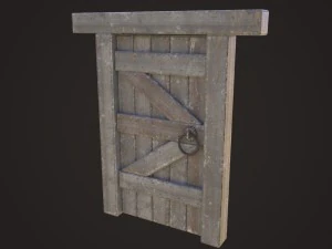 wooden door model 3D Model