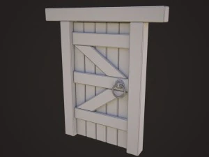 wooden door model 3D Model