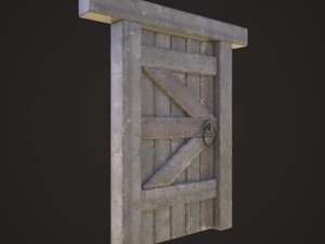 wooden door model 3D Model