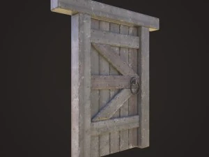 wooden door model 3D Model