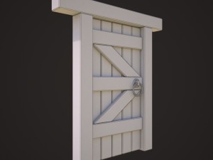wooden door model 3D Model