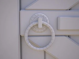 wooden door model 3D Model
