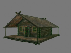 wooden house model 3D Модель