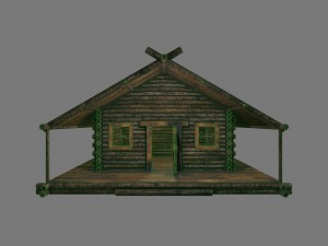 wooden house model 3D Модель
