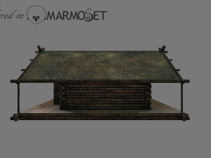 wooden house model 3D Модель