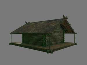 wooden house model 3D Модель