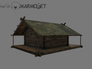 wooden house model 3D Модель