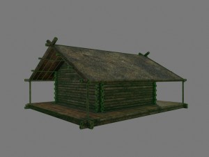 wooden house model 3D Модель