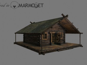 wooden house model 3D Модель
