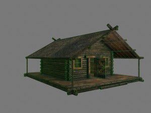 wooden house model 3D Модель