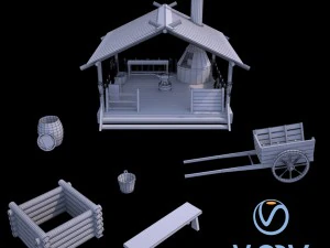 中世纪铁匠 3D 模型