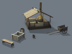 medieval blacksmith Model 3D