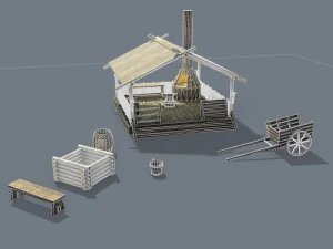 中世纪铁匠 3D 模型