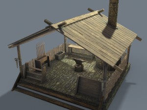 medieval blacksmith Model 3D