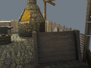 中世纪铁匠 3D 模型