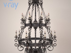 forged chandelier 3D Model