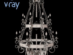 forged chandelier 3D मॉडल