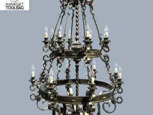 forged chandelier 3D मॉडल