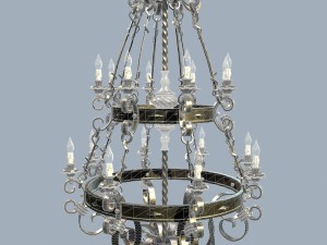 forged chandelier 3D मॉडल