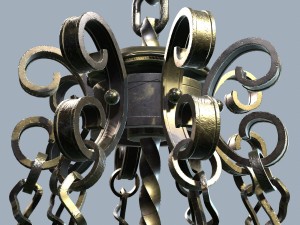 forged chandelier 3D मॉडल