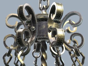 forged chandelier 3D मॉडल