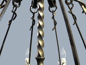 forged chandelier 3D मॉडल