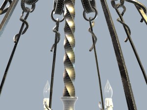 forged chandelier 3D मॉडल