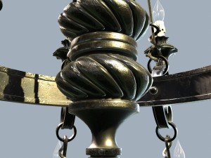 forged chandelier 3D मॉडल