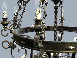 forged chandelier 3D मॉडल