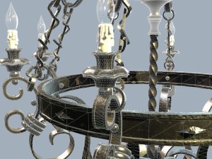 forged chandelier 3D मॉडल