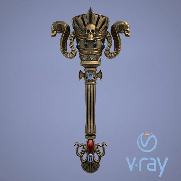 fantasy torch 3D Model .c4d .max .obj .3ds .fbx .stl .blend 