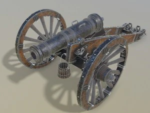 unicorno di cannone Modello 3D