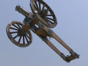 unicorno di cannone Modello 3D