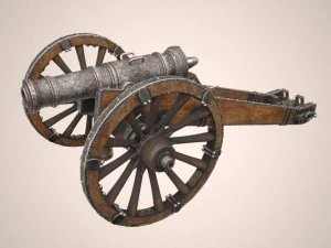 unicorno di cannone Modello 3D