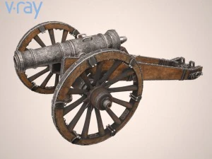 unicorno di cannone Modello 3D