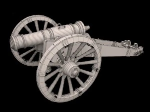 unicorno di cannone Modello 3D