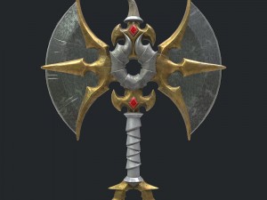 fantasy axe Model 3D