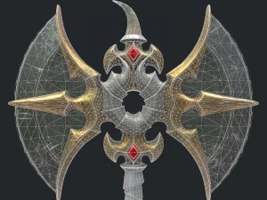 fantasy axe 3D Model