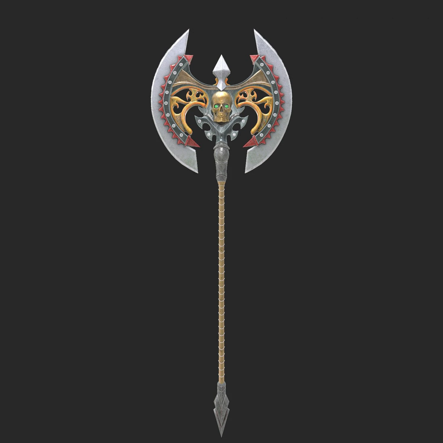 fantasy axe1 3D Model .c4d .max .obj .3ds .fbx .stl .blend 