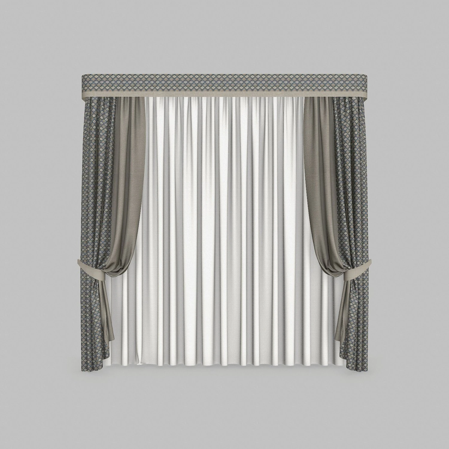 curtains1 3D Model .c4d .max .obj .3ds .fbx .stl .blend 