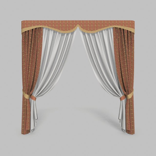 curtains 3 3D Модель .c4d .max .obj .3ds .fbx .stl .blend 