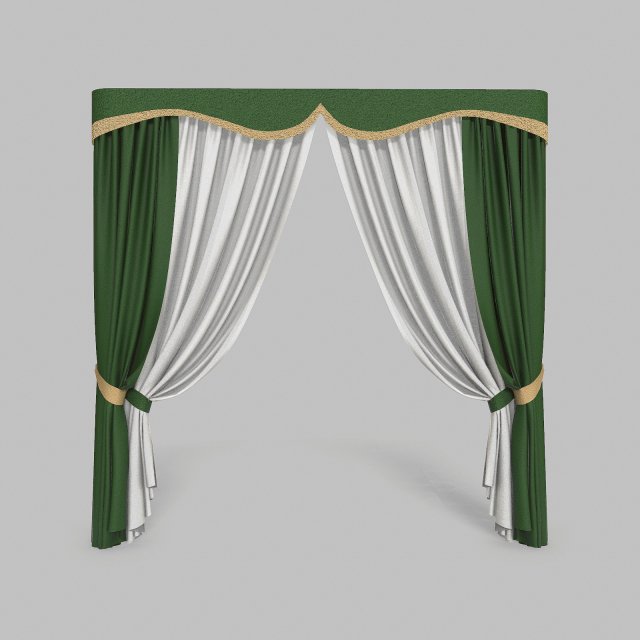 curtains 4 3D Model .c4d .max .obj .3ds .fbx .stl .blend 