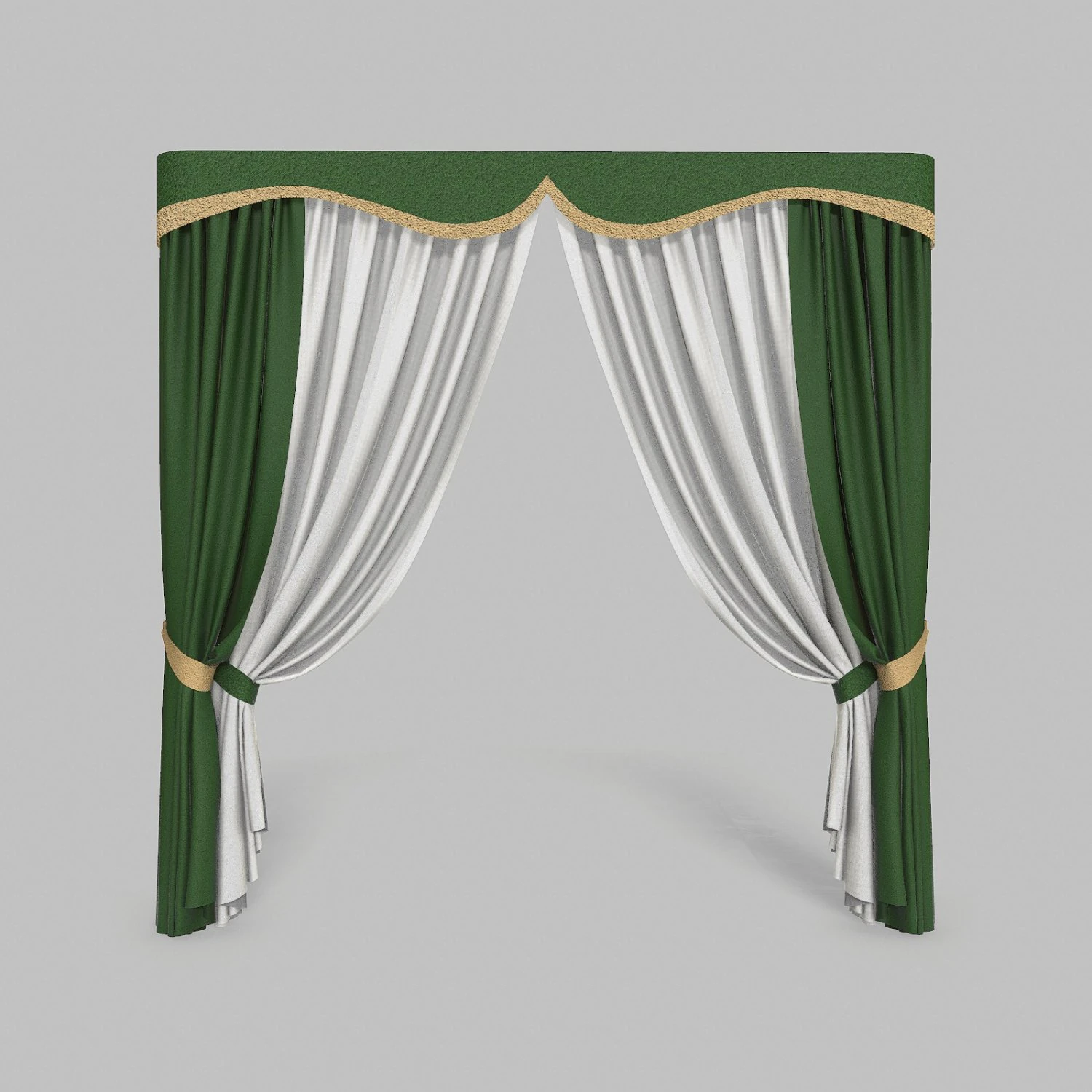 curtains 4 3D Model .c4d .max .obj .3ds .fbx .stl .blend